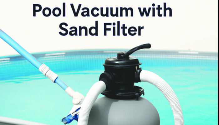 Pool vacuum with sand filter